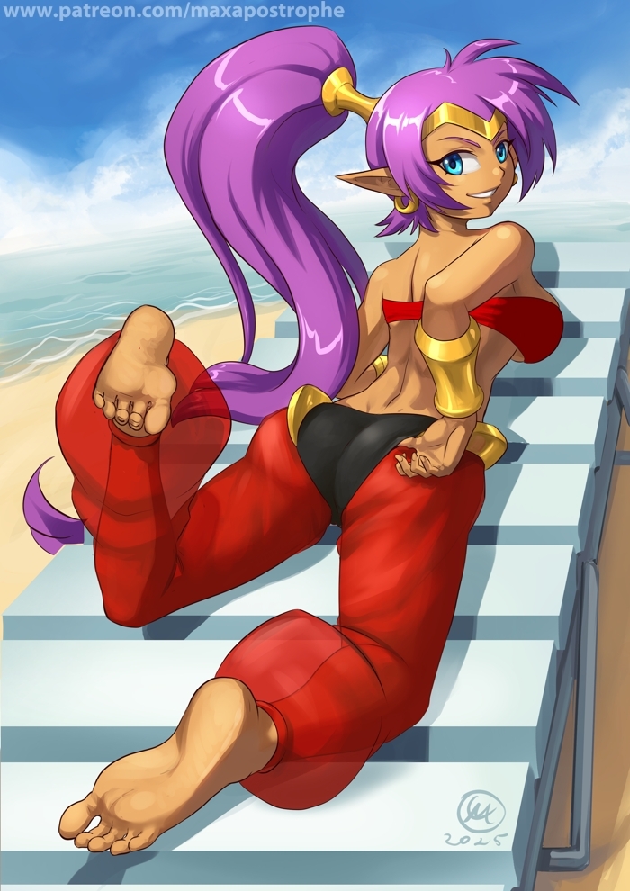 It's blazing hot and I'm coping with Shantae in different outfits! (other versions in a HD pack for the "steel sword" tier of my p-site ;) )