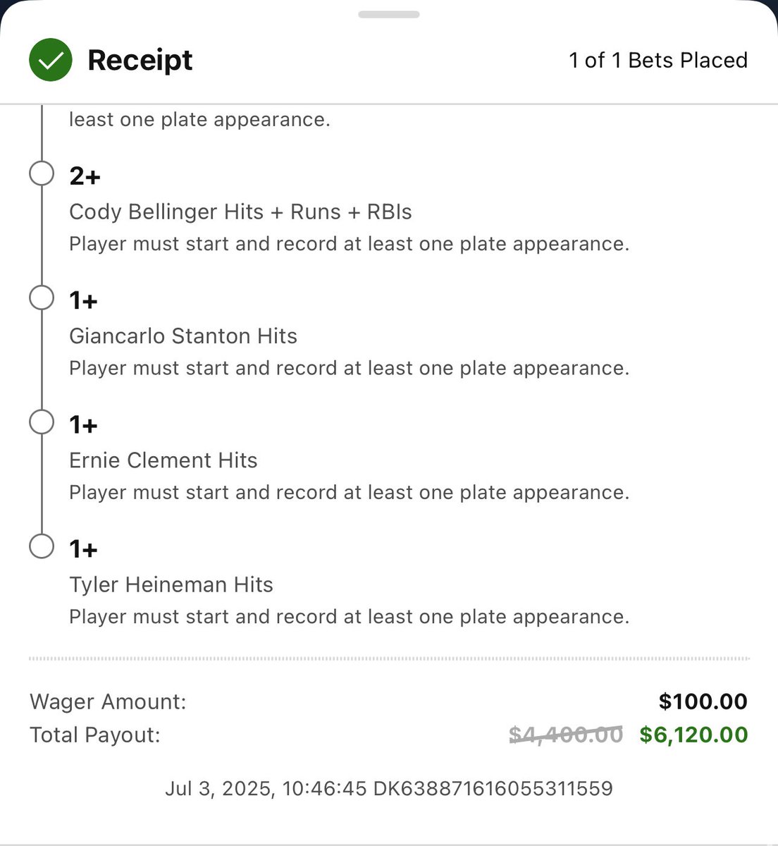 agentcnote's tweet photo. Let’s take a fucking swing here on this profit boost for draft kings. Boosted here it’s paying 60 to 1. Eight leg parlay here with Sox to get hits, one at two bases and one at 2HRR. LFG! 💪 #CoryLive https://t.co/oh0A2o43vC