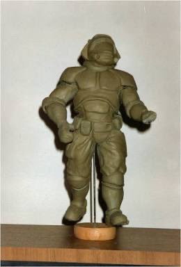 ACarmackArtist's tweet image. I still have the Space Marine in this exact pose. Doom was my first time working with clay. I don’t know which of the three characters I created for Doom was the first of those sculptures though.