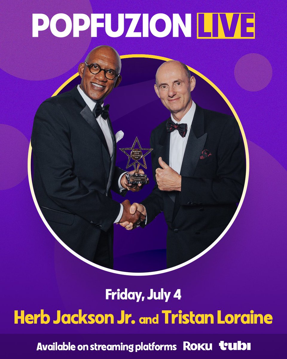This week on #PopfuzionLive, we’re spotlighting filmmakers making waves behind the scenes. <a href="/herbjacksonjr/">Herb Jackson Jr</a> Founder &amp; CEO of I Ain’t No Herb Jackson Studios and Executive Producer of Popfuzion Live, joins Tristan Loraine, CEO of <a href="/FNFFilms/">FactNotFictionFilms</a> ! You won’t want to miss it! #ceochats