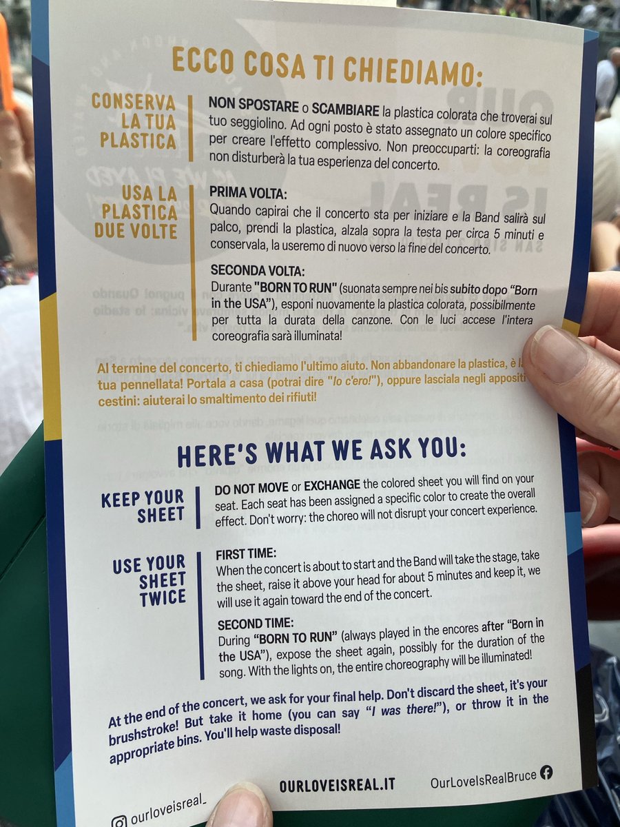 tommymcc321's tweet image. Something’s happening ⁦@springsteen⁩ #estreetband at San Siro 🎸🎷📷📓