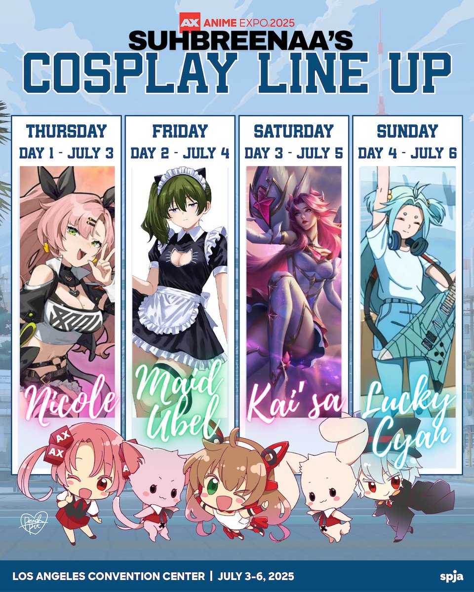 My 2025 AX Lineup! Say hi if you see me running around! 🏃‍♀️
