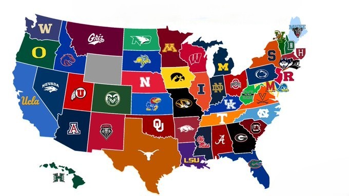D1 Softball programs with the largest social media following in each state.🥎🇺🇸