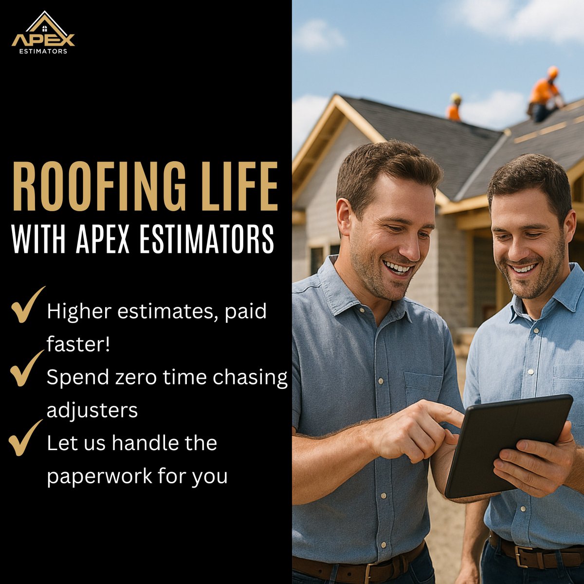 apexestimators's tweet image. Roofers: Stop wasting 10+ hours/week chasing adjusters.

Partner w/ Apex Estimators:
✔️ Higher estimates
✔️ Faster pay
✔️ You focus on growth

DM “SUPPLEMENT” — we’ll review your next job.

#ApexEstimators #RoofingLife #SupplementSuccess
