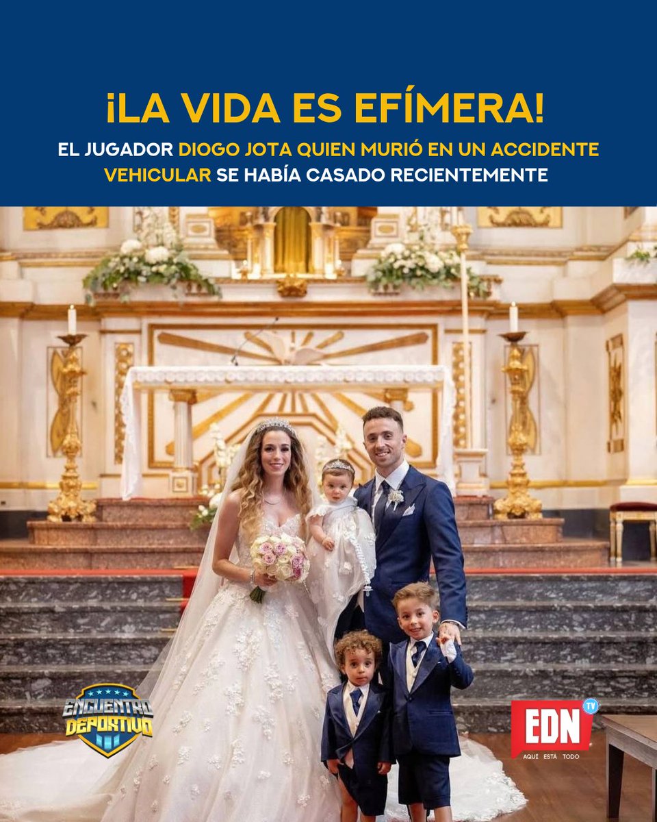 EDNTVHN's tweet photo. #DeportesEDN ¡La vida es efímera!
Diogo Jota, famoso jugador que murió en accidente, se casó hace unos días. Estas son las hermosas fotos compartidas por su esposa Rute Cardoso, su compañera de toda la vida y madre de sus tres hijos.
En paz, descanse
#Diogojota #futbot #luto #accidente #deportes #encuentrodeportivo #edntv