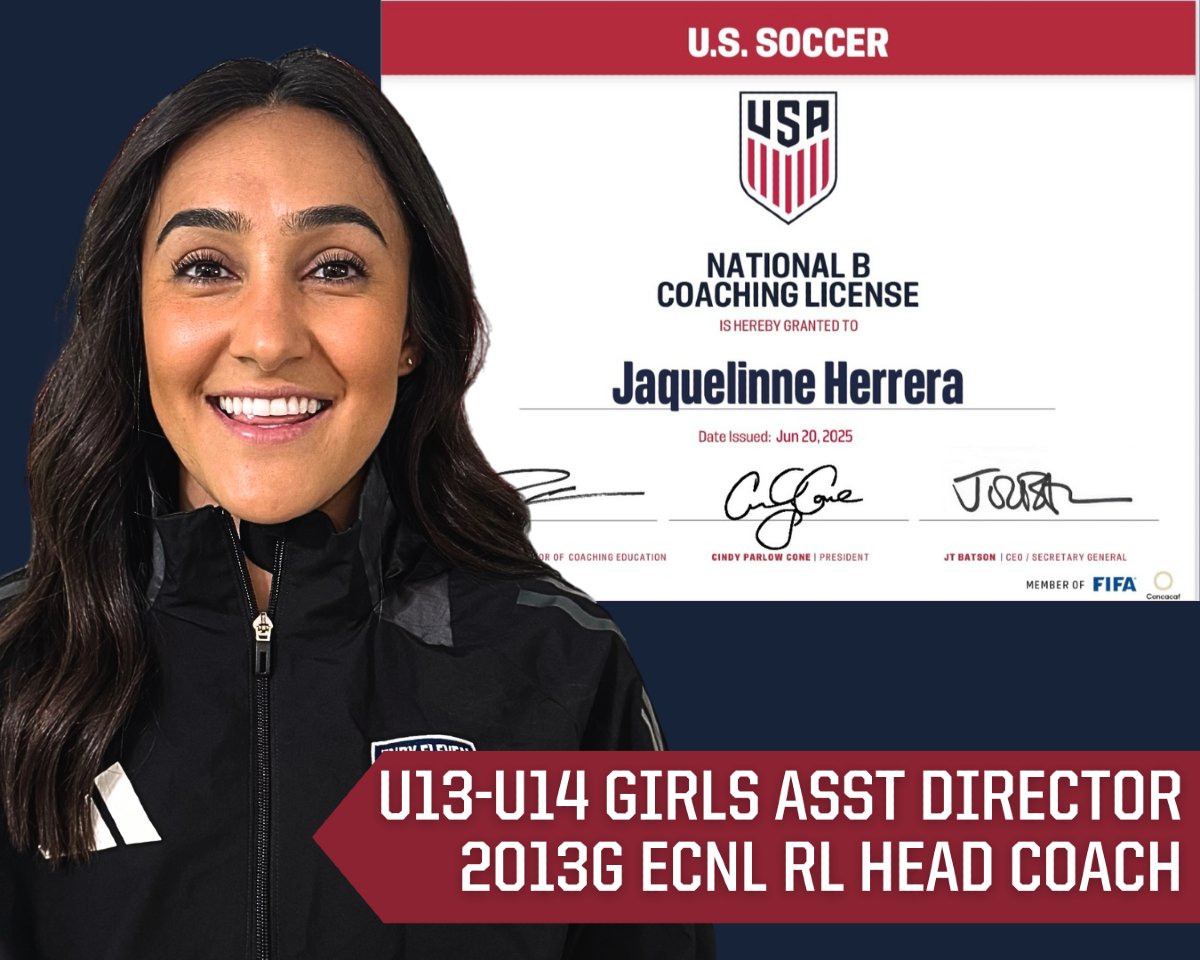 Indy Eleven Academy (@indyelevenacad) on Twitter photo Congratulations to U13-U14 Girls Assistant Director of Coaching Jaquelinne Herrera on earning her <a href="/ussoccer/">U.S. Soccer</a> National B Coaching License. Jaquelinne also serves as the Head Coach of our 2013G ECNL RL team. Well done Coach Jaq!
#ElevenForever #LearningNeverStops Congratulations to U13-U14 Girls Assistant Director of Coaching Jaquelinne Herrera on earning her <a href="/ussoccer/">U.S. Soccer</a> National B Coaching License. Jaquelinne also serves as the Head Coach of our 2013G ECNL RL team. Well done Coach Jaq!
#ElevenForever #LearningNeverStops