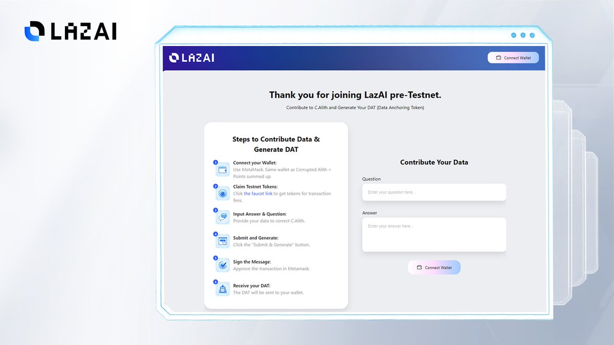 .<a href="/CorruptedAlith/">Corrupted Alith</a> is an agent that blends truth and fiction, and now you can help set things straight. The LazAI pre-testnet is live, giving you a chance to learn how to ensure high-quality data for AI models while protecting ownership. Go to predat.lazai.network, connect your