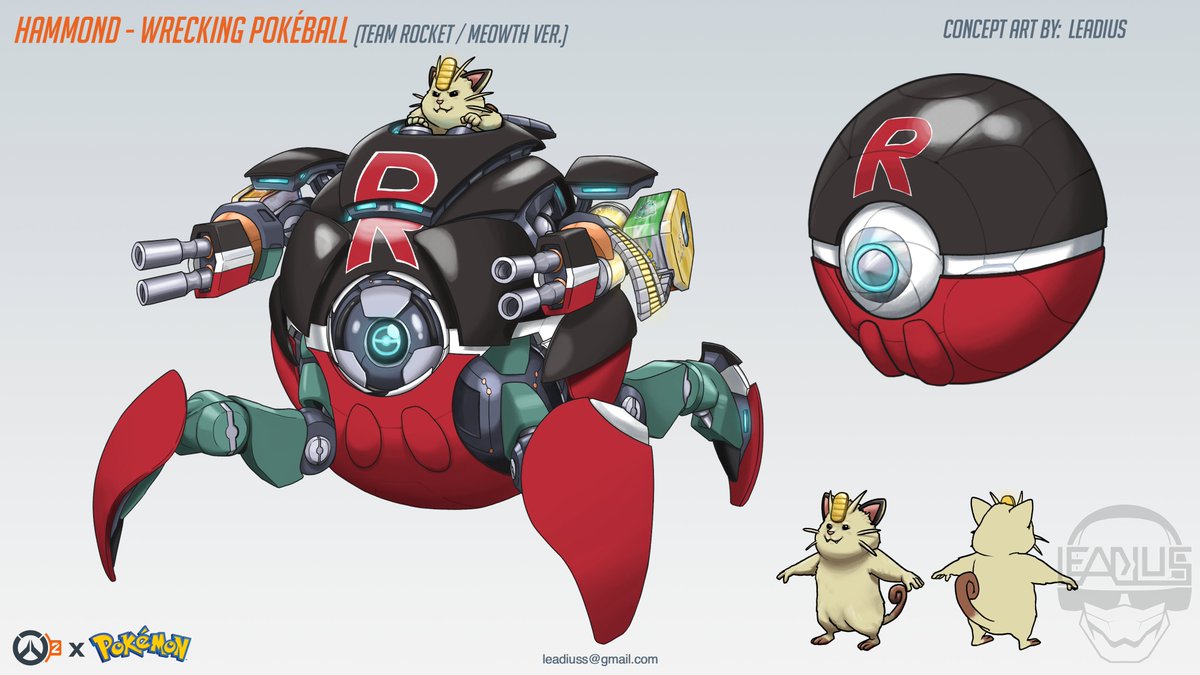 Overwatch 2 x Pokémon Collaboration Team Rocket Skins ideas Concept 🪩

🐍Jessie Widowmaker
🍃James Lifeweaver
🐱Meowth Wrecking Ball

🎨Artist: <a href="/TheLeadius/">Leadius</a>
🖌️Artstation.com/artwork/JrVqXd #Overwatch2