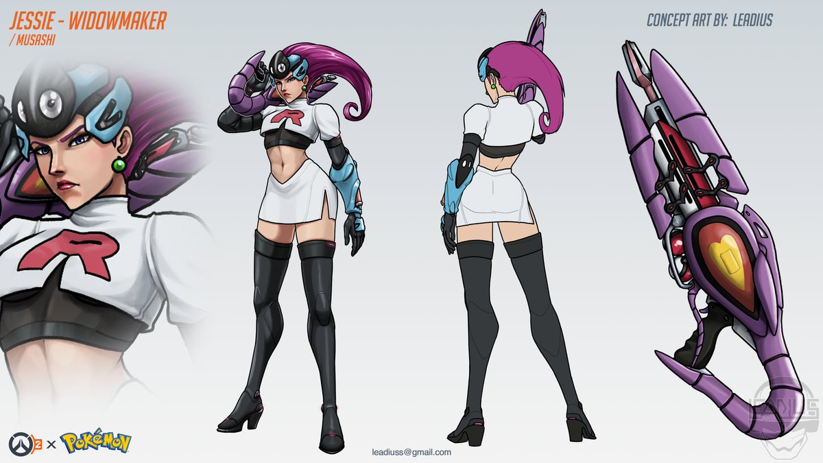 OverwatchNaeri's tweet photo. Overwatch 2 x Pokémon Collaboration Team Rocket Skins ideas Concept 🪩

🐍Jessie Widowmaker
🍃James Lifeweaver
🐱Meowth Wrecking Ball

🎨Artist: @TheLeadius
🖌️https://t.co/t8QIcC4SFb #Overwatch2 https://t.co/C1pIlqjkmf