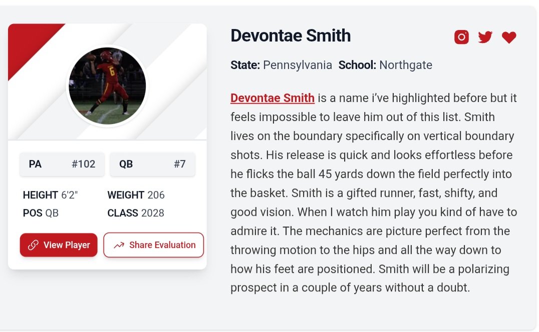 Devontae Smith (@djsmith2028) on Twitter photo Thanks <a href="/coleplant_/">Cole</a> for another eval & including me on this list
Work & Patience ๐ฅ
Im looking forward to this season
<a href="/MFratStrength/">Mark Fratangelo, MS, CPT</a> <a href="/NorthgateVFB/">Northgate Varsity Football</a> <a href="/WPIAL_Insider/">WPIAL Insider</a> <a href="/PA_TodaySports/">PA Today</a> Thanks <a href="/coleplant_/">Cole</a> for another eval & including me on this list
Work & Patience ๐ฅ
Im looking forward to this season
<a href="/MFratStrength/">Mark Fratangelo, MS, CPT</a> <a href="/NorthgateVFB/">Northgate Varsity Football</a> <a href="/WPIAL_Insider/">WPIAL Insider</a> <a href="/PA_TodaySports/">PA Today</a>