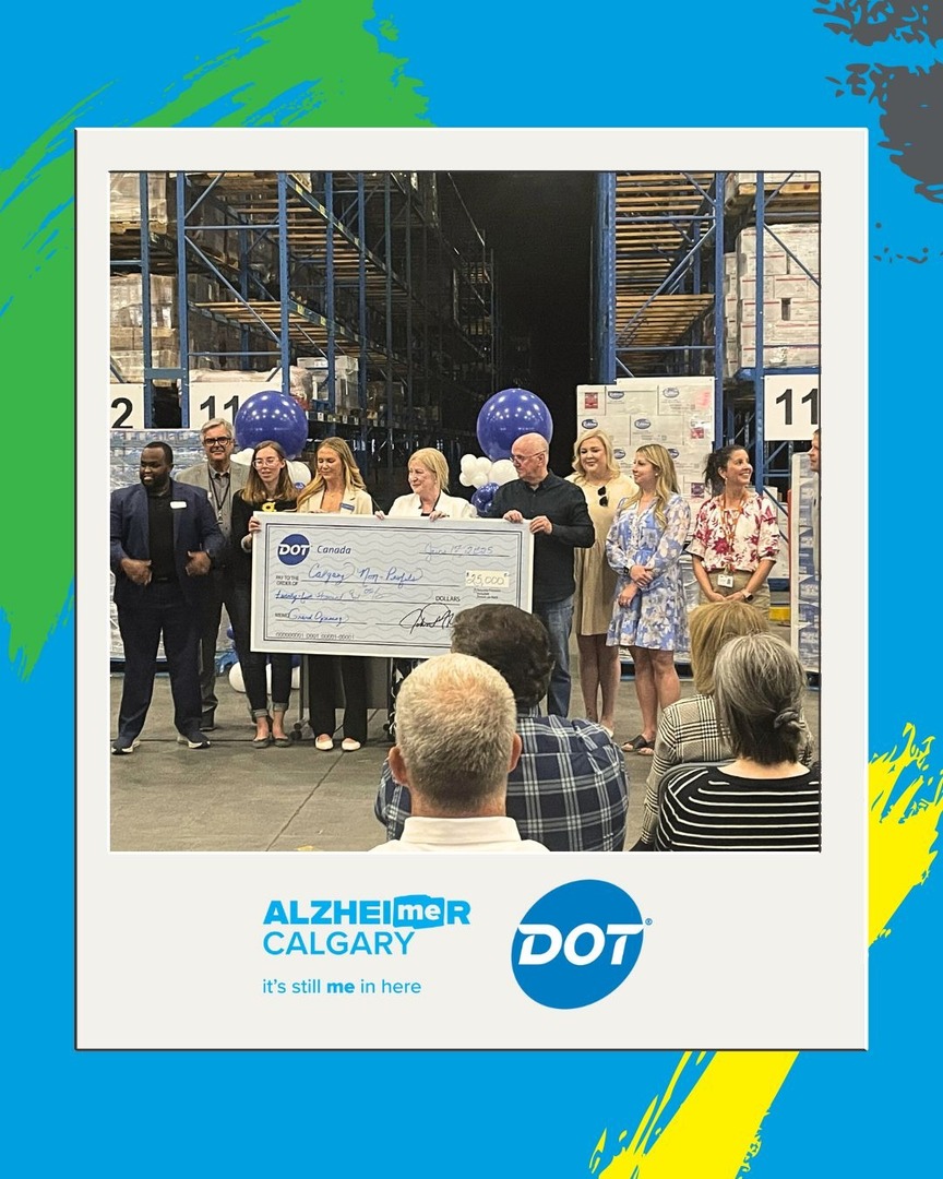 We were honoured to be invited to the Dot Foods Grand Opening of their Alberta facility! 

The team at Dot Foods has been personally touched by dementia and donated $5,000 to Alzheimer Calgary! 

Thank you to the #DotFoods team for all of your support.