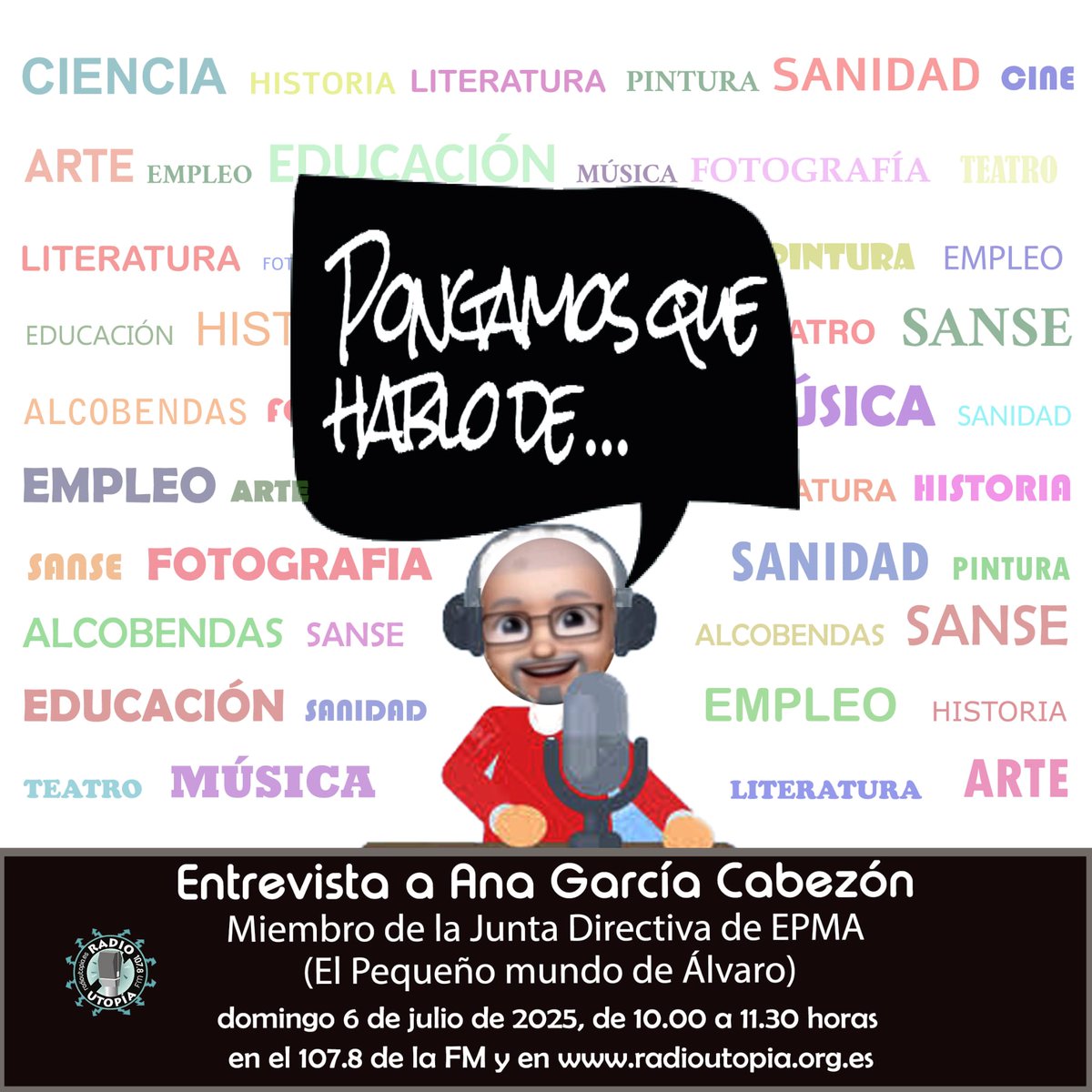 Este domingo en Radio Utopía
radioutopia.org.es
Programas anteriores:
radioutopia.org.es/p/pongamos-que…

#Madrid #Sanse #Alcobendas #Entrevistas #Radio