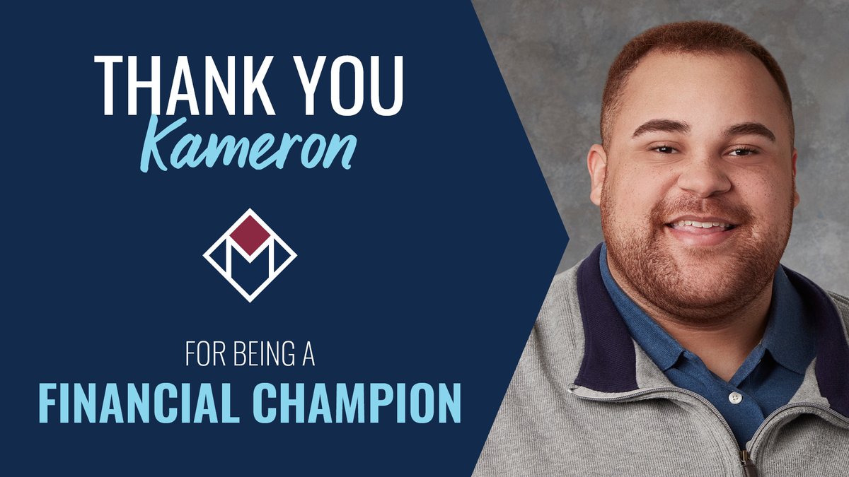 #ThankYouThursday to this week’s financial champion Kameron L. for exemplifying the credit union philosophy of “people helping people,” and protecting our members and their finances. Thank you to all MSGCU team members for being financial champions. ❤️