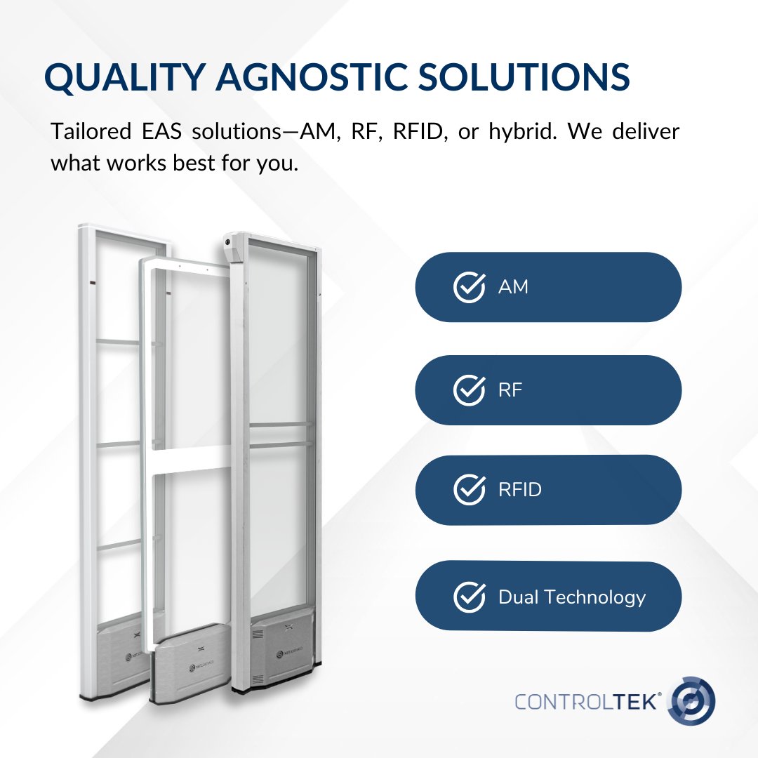 Every retailer is different—so are our solutions. CONTROLTEK offers AM, RF, RFID, and hybrid options to match your unique needs. Our technology-agnostic approach ensures the right fit for your environment, every time.