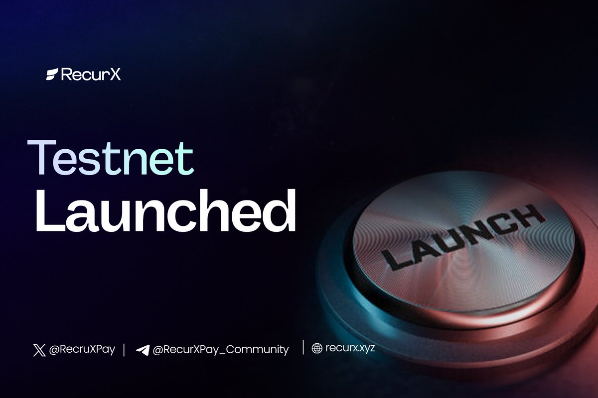 RecurXPay's tweet photo. 🚀 RecurX Testnet is NOW LIVE!
The future of Web3 payments is here.
Special Thanks to @massachain #MassaChain for helping us.
Try it. Break it. Help shape it.
🧪 Jump in now & earn exclusive airdrops as an early tester 💜
🔗 Join: https://t.co/LaPlM4kkXQ https://t.co/fnCIlgCbHf