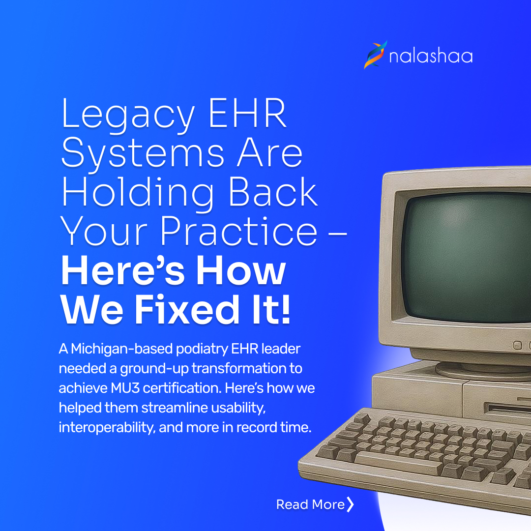 Nalashaa_HIT's tweet image. Discover how we helped a podiatry pioneer achieve MU3 certification, enhance usability, and cut onboarding time from weeks to days. 

Ready to transform your practice?

Read the Case Study: nalashaahealth.com/mu3-certificat…

#EHRsolutions #HealthcareInnovation #Interoperability