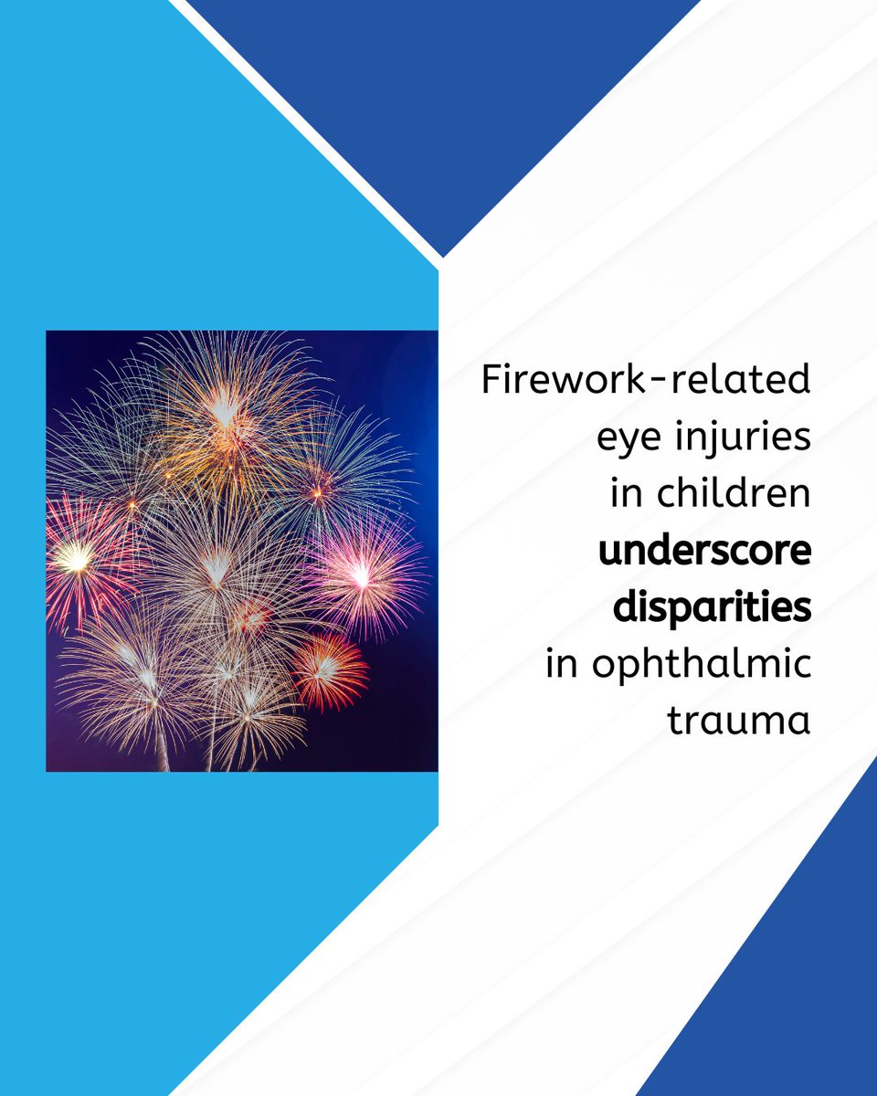 A recent narrative review examining 92 studies from 2019 to 2024 found that firework-related eye injuries remain a significant contributor to ophthalmic trauma (OT) in children.

Read more below:
ophthalmology360.com/pediatrics/fir…

#Ophthalmology360 #Fireworks #EyeInjury #OphthalmicTrauma