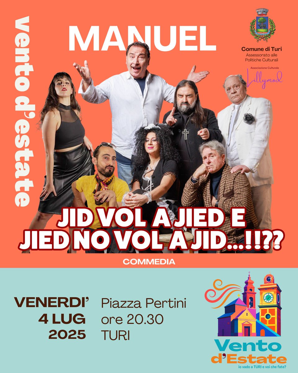 ElioAngelini64's tweet photo. Venerdì Vi aspettiamo a Turi ...
Si ride assai assai ...
Si paga niente niente ....
Evento gratuito, ingresso libero.
Ci vediamo lì .... https://t.co/kA7t0zVbc3