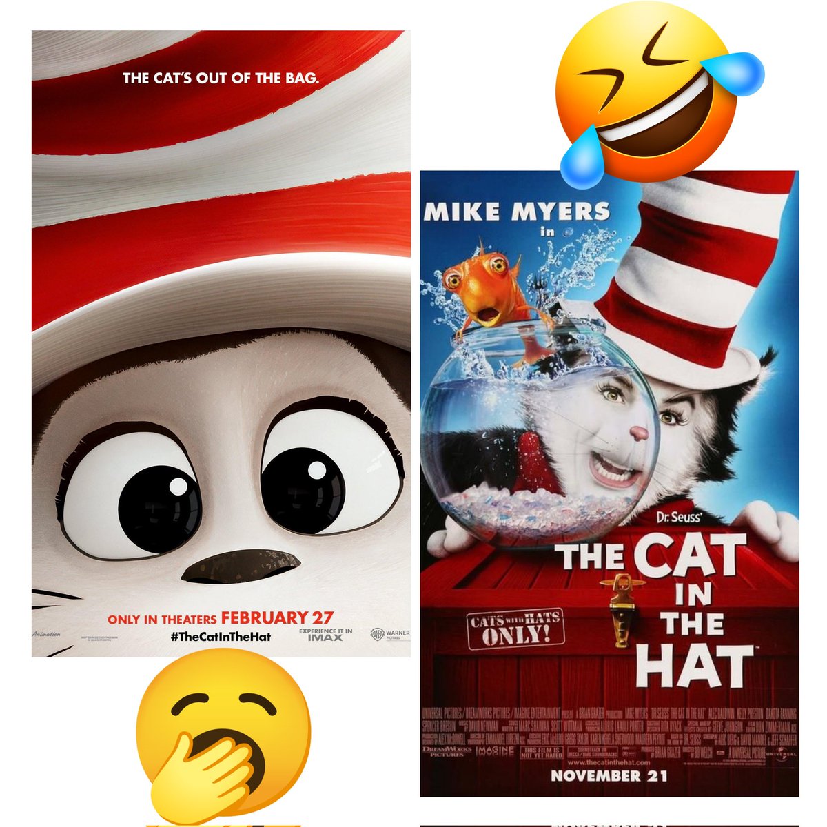 OpinionsKing's tweet image. Unpopular Opinion 46: the new #CatInTheHat looks pretty bad! Say what you will about the #MikeMeyers one but at least it was funny and stuck to the #SourceMaterial. This one looks #Boring and is taking TOO MANY #CreativeLiberties with 15 Things! We ONLY NEED #Thing1 &amp;amp; #Thing2