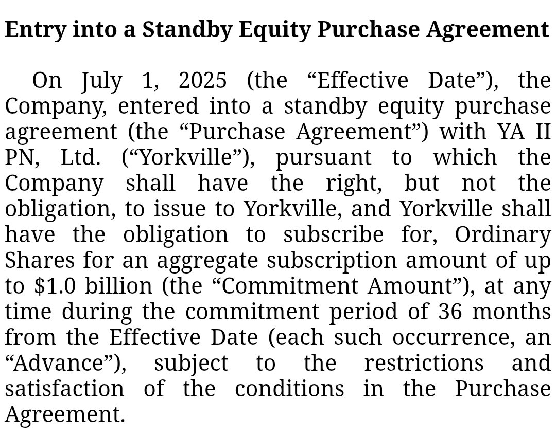 $BULL Oh wow, Webull has entered a SEPA woth YORKVILLE advisors for up to $1B in stock for the next 36 months.

DILUTION WARNING! Yorkville is WELL known for pumping and dumping stock! #BULL