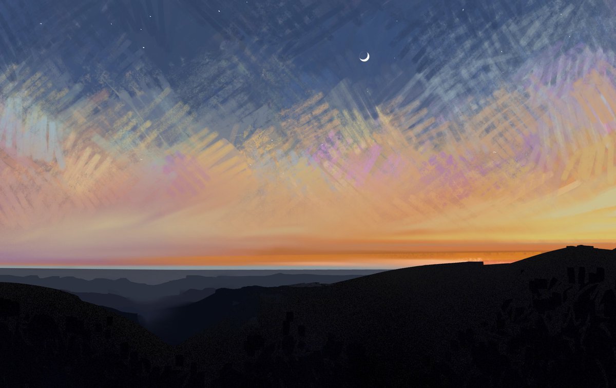 blumbop's tweet image. some sunset sky scribbles ☀️ 

#procreate