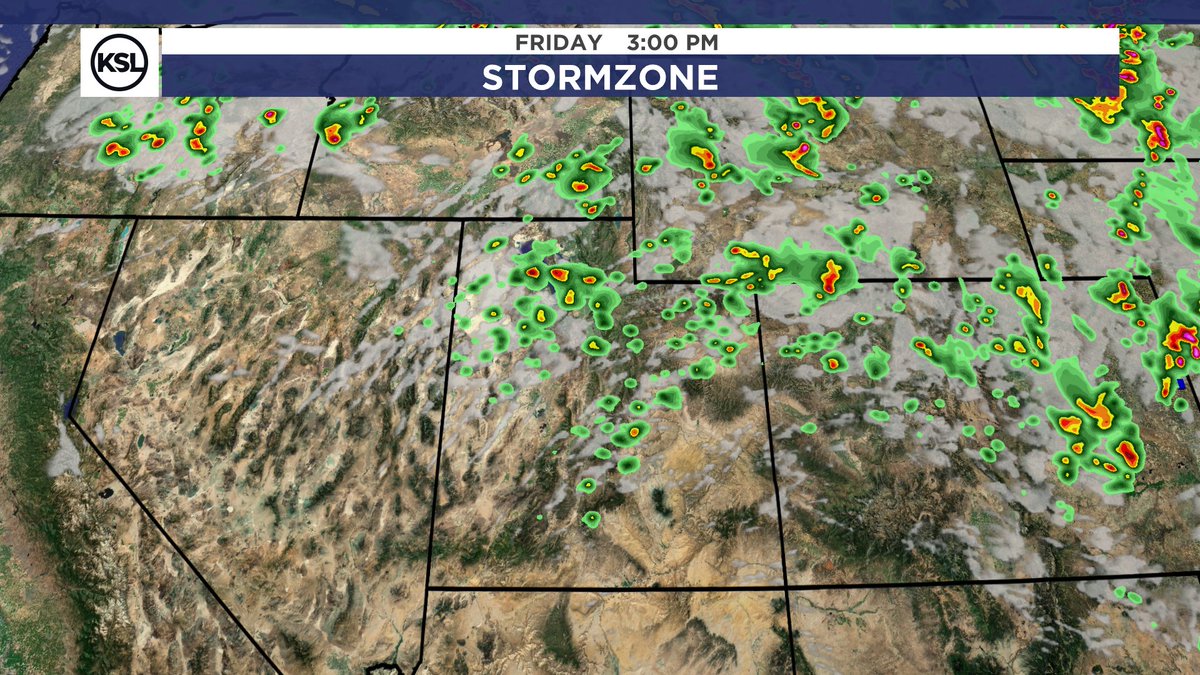 FORECAST CHANGES: Hi-res models onto something here. We could see some scattered t-storms tomorrow! Heads up if your 4th of July plans take you outside Friday - rest of the weekend looks dry and warm. #utwx