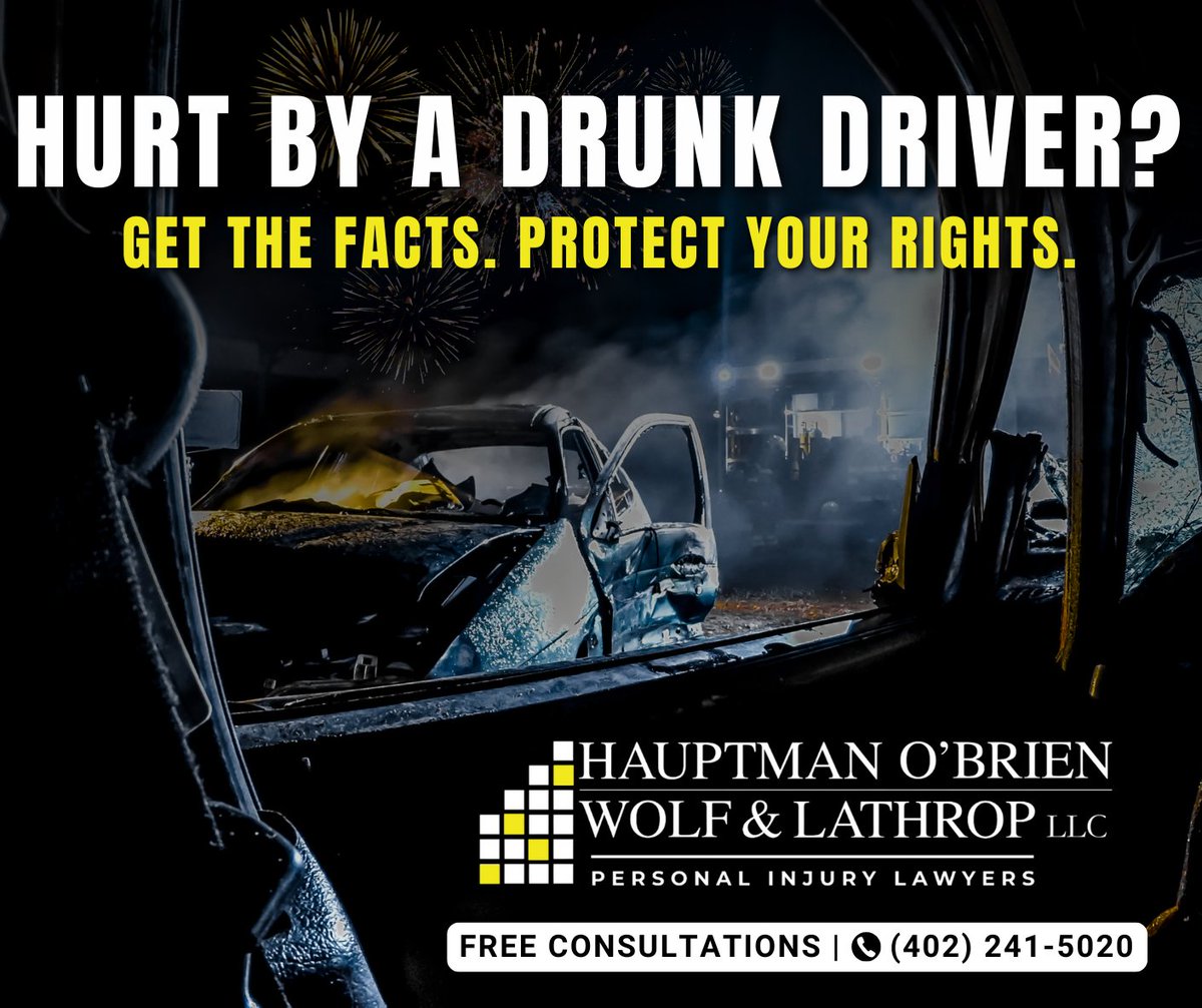 🚨 Injured by a drunk driver this holiday weekend?

At Hauptman, O’Brien, we’ve helped hundreds of people across Nebraska and Iowa hold drunk drivers accountable — and we’re here when you need us most.

✅ FREE consultation
✅ No fees unless YOU win

📞 Call (402) 241-5020