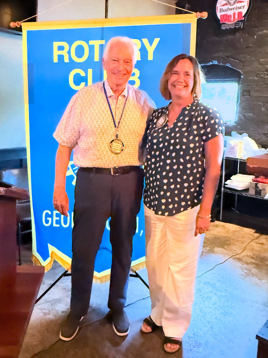 KyRotary's tweet image. Meet our 2025-2026 President Larry Prather. Past President Heather Schroeder. Thank you for your service as Georgetown Rotary Club President. #rotaryinternational