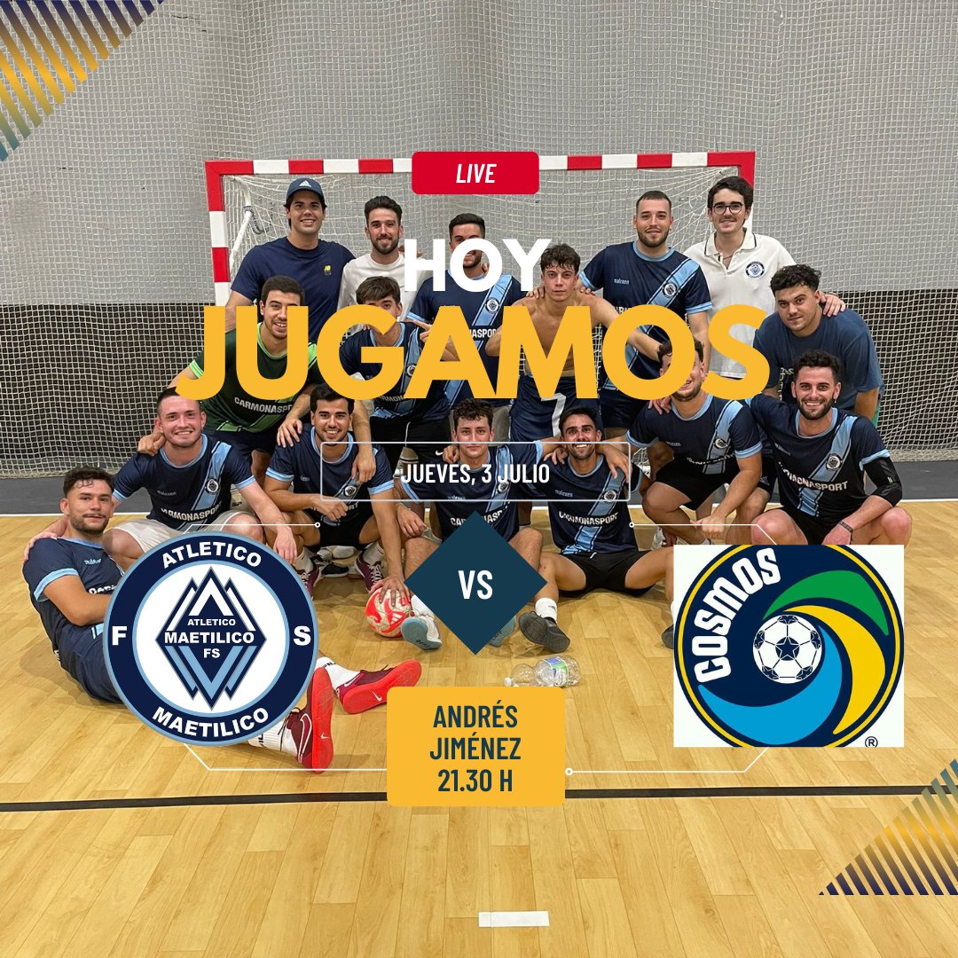 maetilico's tweet photo. ⚽HOY JUGAMOS⚽

🤪 De nuevo, volvimos a ganar otro partido y nos hace luchar por lo más alto de la tabla. Hoy no podemos frenar la buena dinámica del equipo.

🆚 Cosmos 
🏟️ Andrés Jiménez 
🕐 21:30h

¡¡Partido importantísimo!! 

¡¡Vamos equipo!! 💪🏻💪🏻
#forzamaetilico https://t.co/cErjb65Rsf
