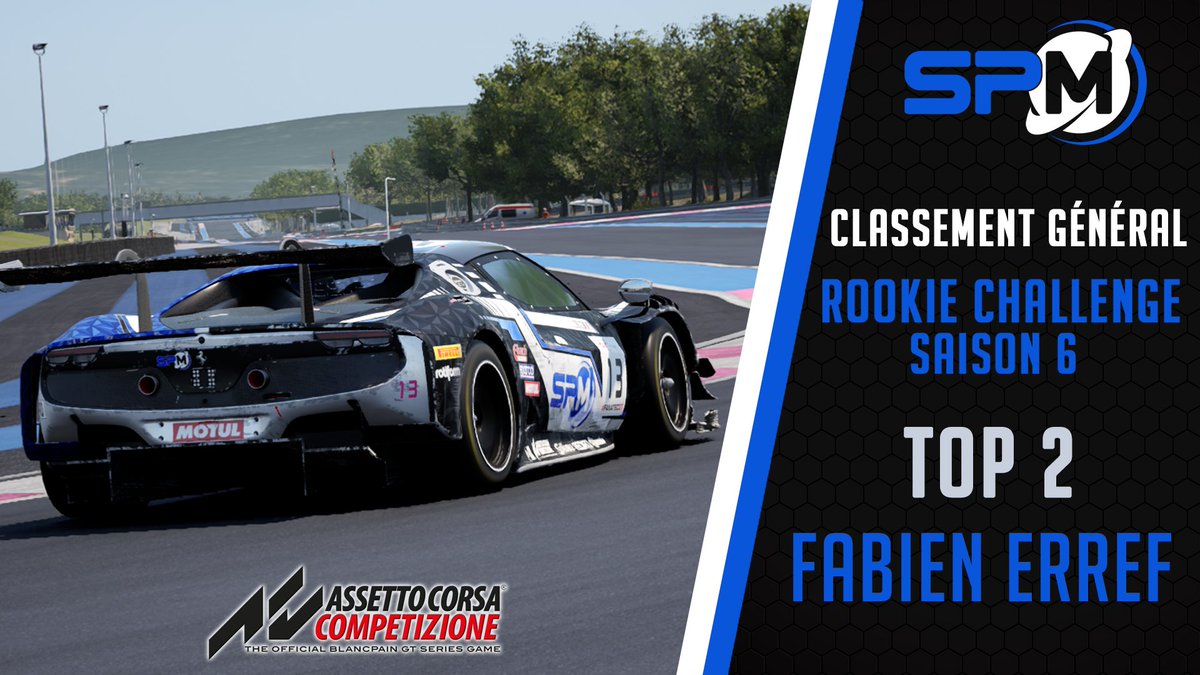 Notre pilote F.ERREF finit second au terme du rookie challenge  🥈

GG à lui pour cette belle performance 💪

#Assettocorsacompetizione