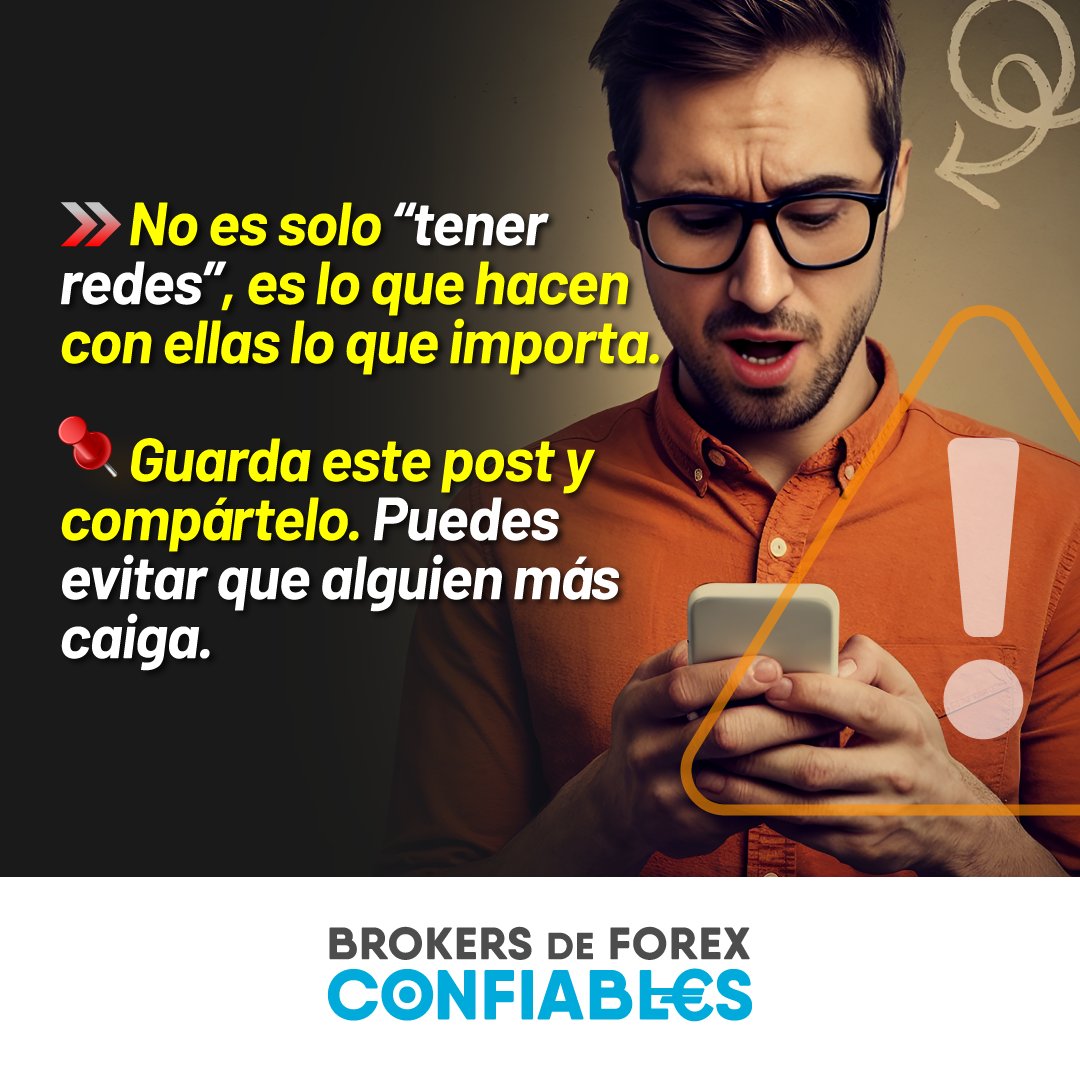 🚨 Si un broker no tiene redes activas o reales, es una bandera roja.
⚠️ Muchas fingen ser academias y te redirigen a brokers dudosos.

🔍 Investiga  antes de invertir: brokersdeforexconfiables.com

#TradingSeguro #BrokerConfiable #EstafasOnline