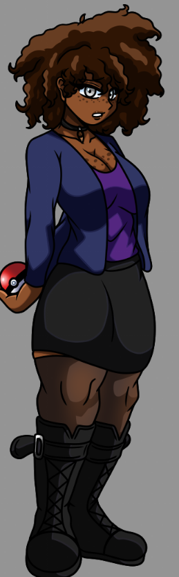 I did say I was gonna show her so have human Choco! Poke Ball is there cause the intrusive thoughts kicked in lmao