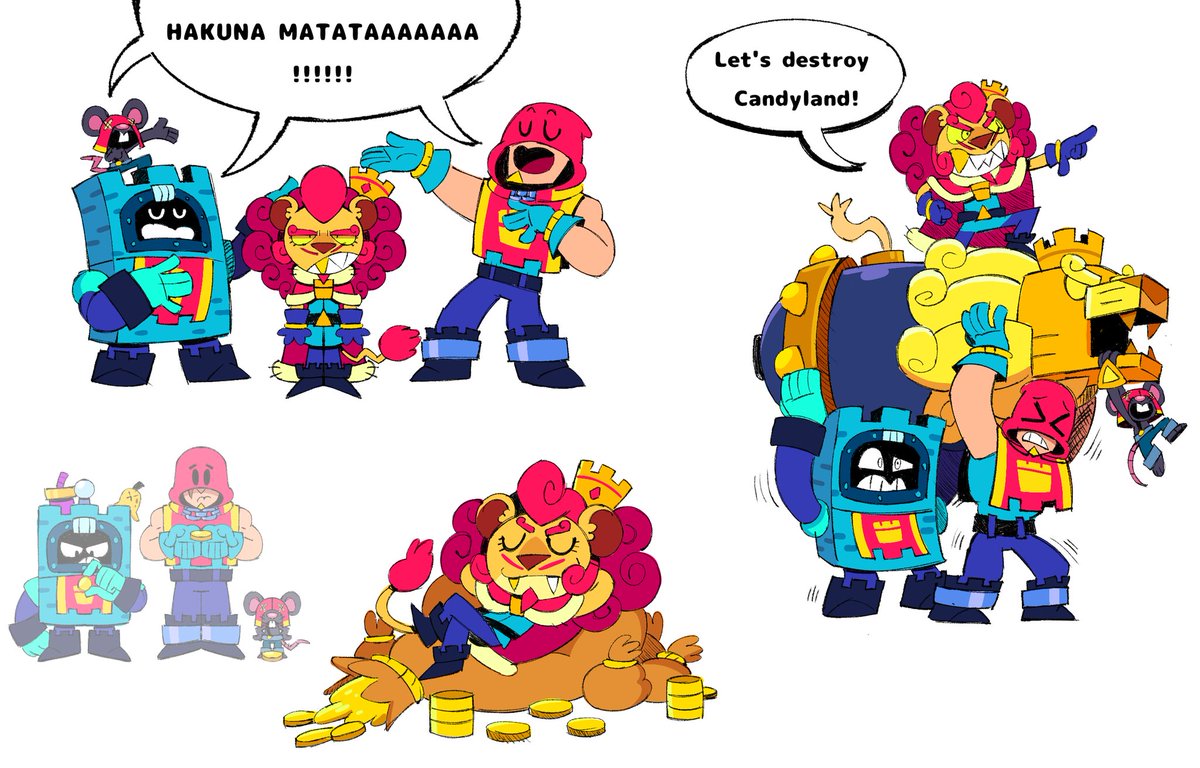 Meet Lionel! 🦁

Ash, Grom and Moe's self-centred and greedy boss! 
#BrawlStars #BrawlStarsart #BrawlStarsoc