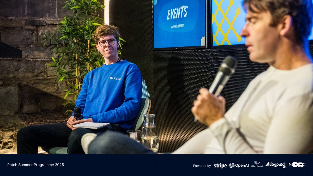 dogpatchlabs's tweet image. Early exposure to globally successful Irish founders @DesTraynor (@intercom) & Luke Mackey (@kota_benefits) urging @joinpatch_ teens to build real products.
“You’ve 7 weeks. Lovable hit $2bn in 12. Don’t play with startups—build.” – Des
Patch is backed by @Stripe, @OpenAI +…