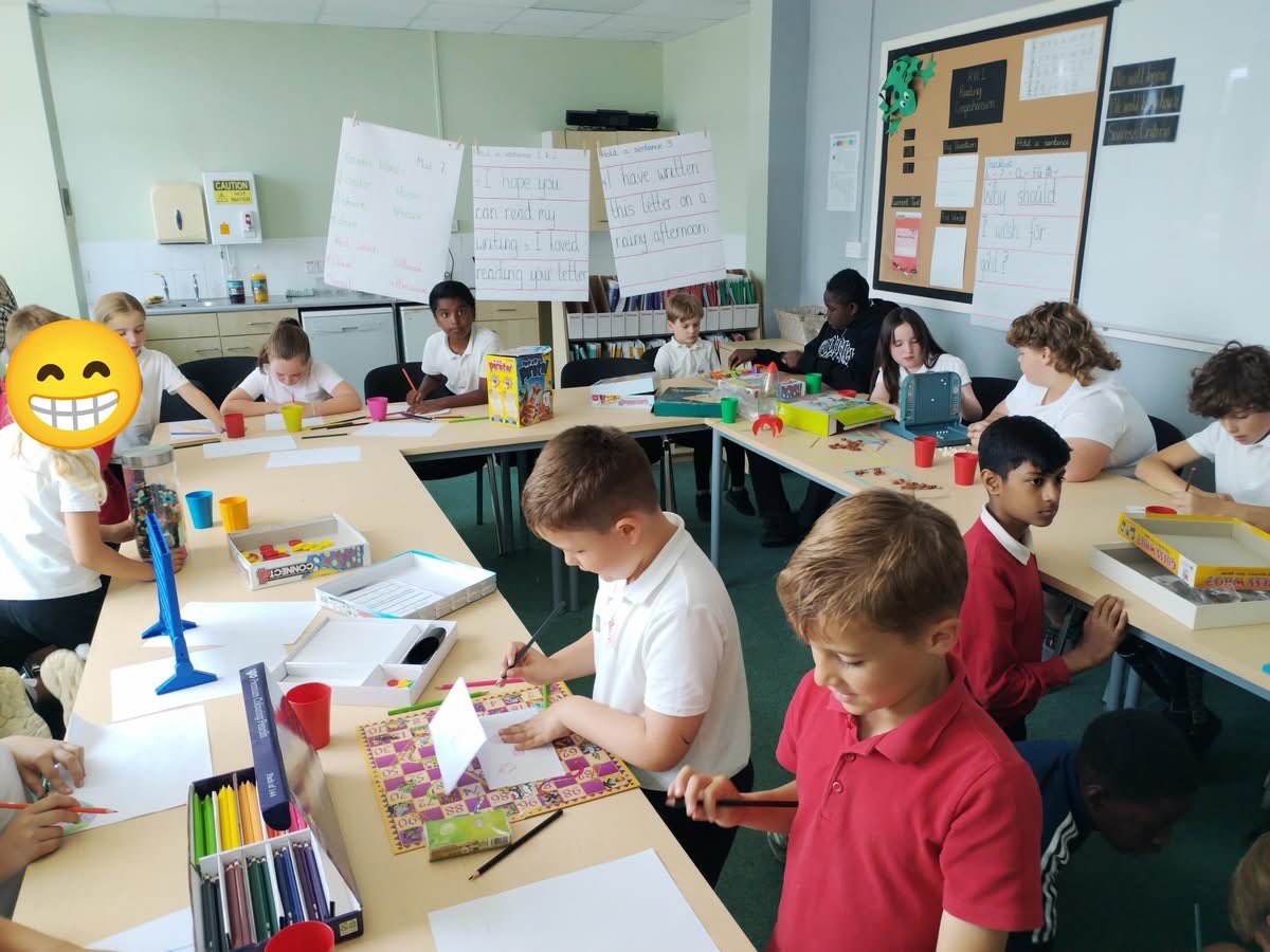 BHSP874's tweet image. These children earned the mystery prize with 50 tokens for reading at home 3 times a week. The children had a lovely time playing games, drawing, watching a film and enjoying takeaway pizza. @ExceedLP