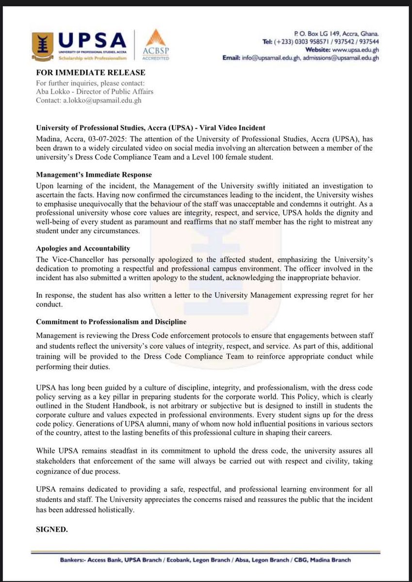 📌📌 OFFICIAL STATEMENT