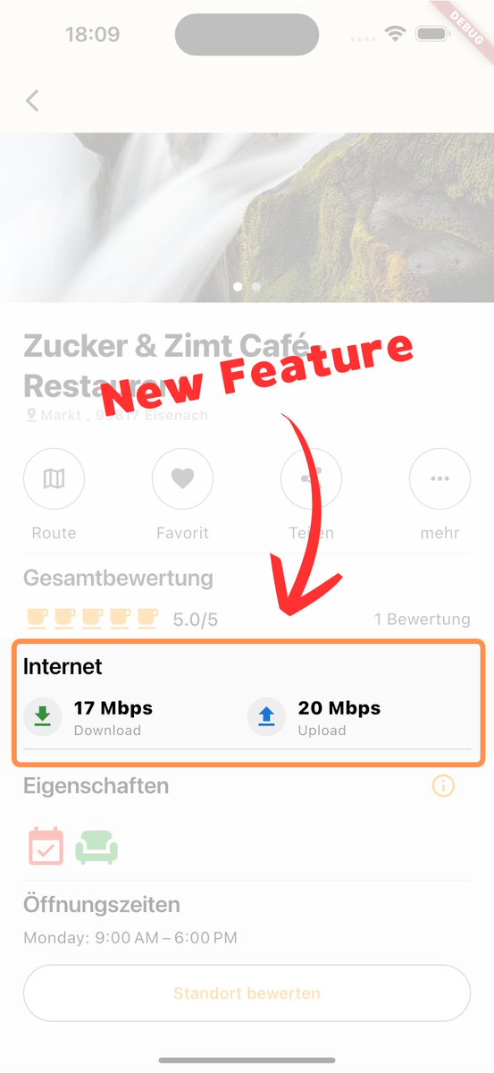 Exlo7's tweet photo. Building on a new feature. Internet speed in cafes. What else do you think is important in laptop-friendly cafes?
#buildinginpublic #AppDevelopment #flutter #remotework #digitalnomads #indideveloper https://t.co/ZeE1DIFl3A