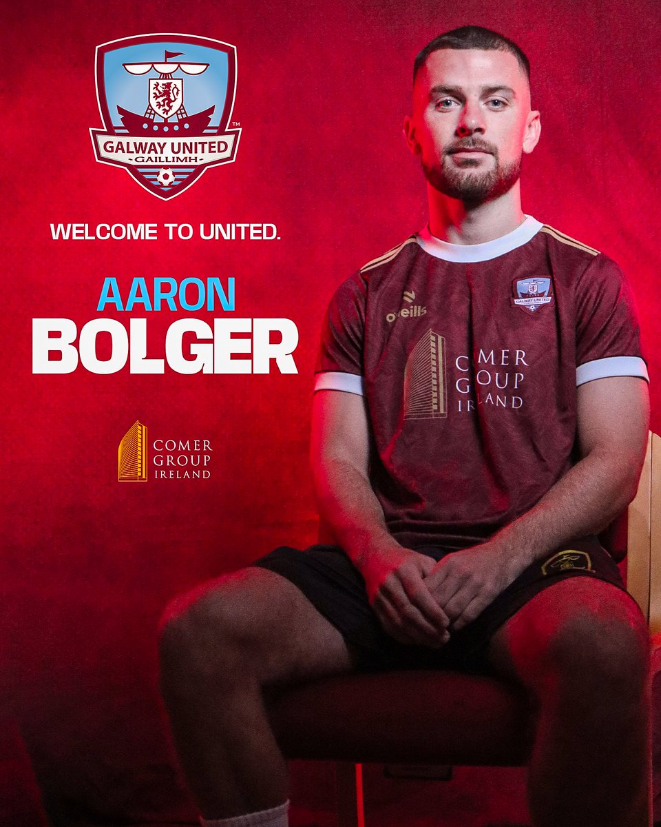 Galway United are excited to share the signing of 25-year-old midfielder Aaron Bolger✍️

The former Cardiff City and Shamrock Rovers midfielder joins up with the Tribesmen from St. Pat's, read more here 👉 galwayunitedfc.ie/aaron-bolger-s…

#ItsATribalThing | #GUFC2025 | #UnitedAsOne
