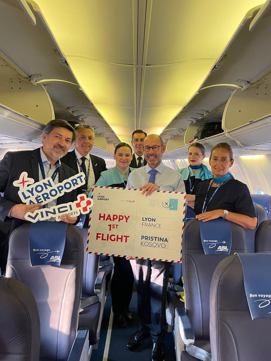 Gate7aviation's tweet photo. Nouveauté #ASLAirlines vers Pristina
Rejoignez le Kosovo en vol direct, depuis Paris #CDG ou #Lyon. https://t.co/CJMou0t5qQ