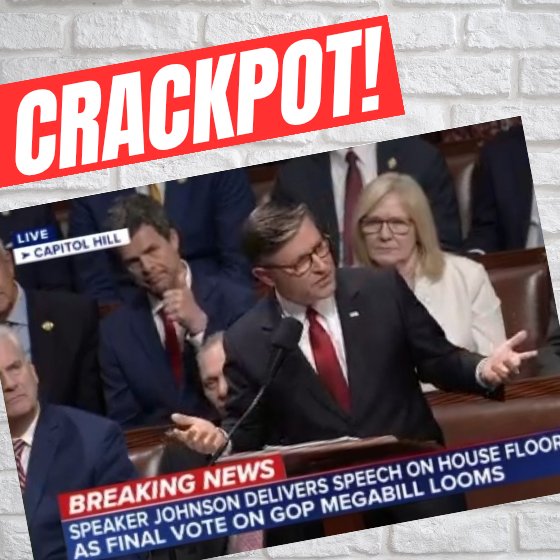 On the house floor before the vote, Speaker Mike Johnson gave this radical, Christian nationalist speech saying, "Our rights don't come from government.  They come from God." All this while the GOP chanted "USA! USA!" and "AMEN!" THIS is where we're headed.