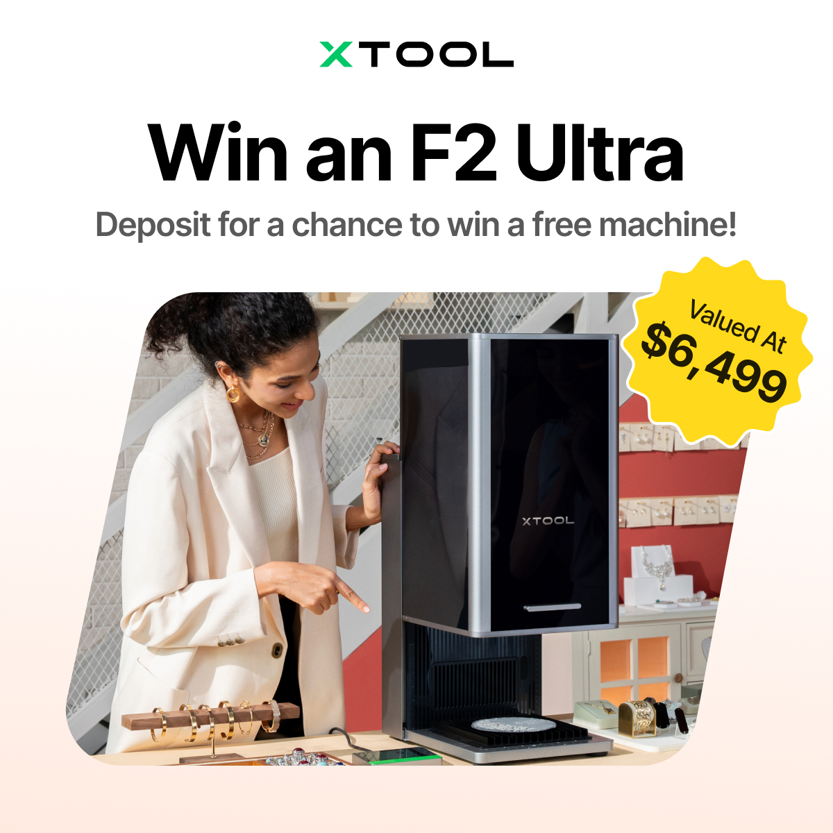 🎁 Win a FREE F2 Ultra ($6,499 value)!
Place a $50 deposit to enter our giveaway + unlock:
✔️ Up to $700 OFF
✔️ Priority July shipping
✔️ 90-day price protection
✔️ Refundable deposit
Winner revealed July 10! 🌍 Open worldwide → social.xtool.com/4etbBTc
