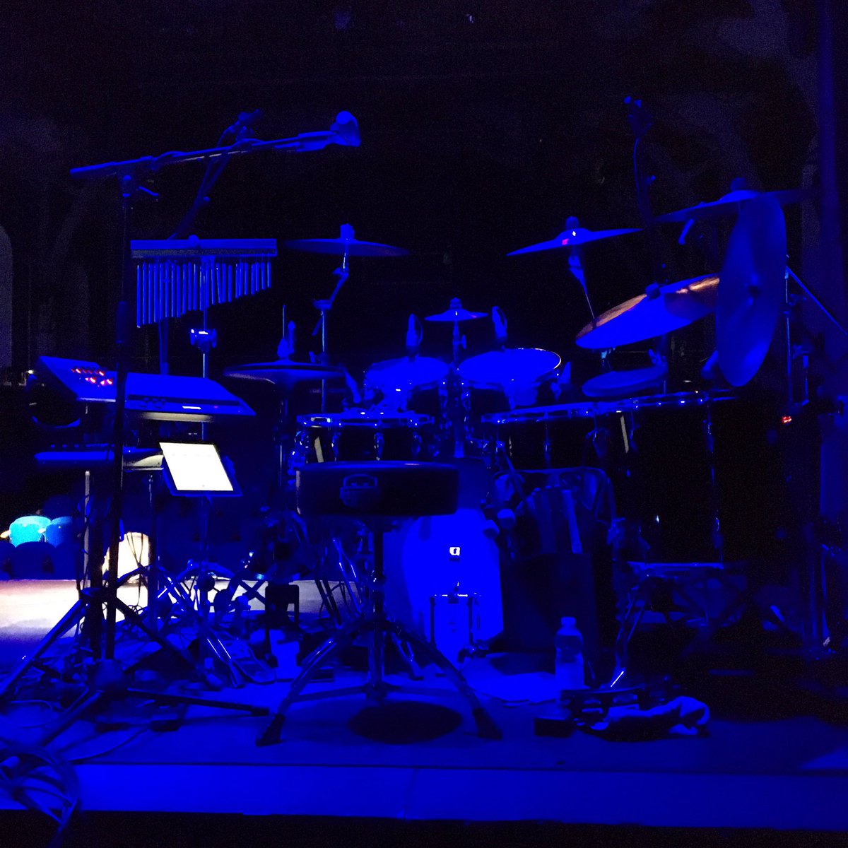 My drums are a #symphonyinblue for tonight’s <a href="/cloudbustingKB/">Cloudbusting - The Music of Kate Bush</a> show <a href="/CornExchange/">Corn Exchange Newbury</a> #newbury 
#katebush #tributeband