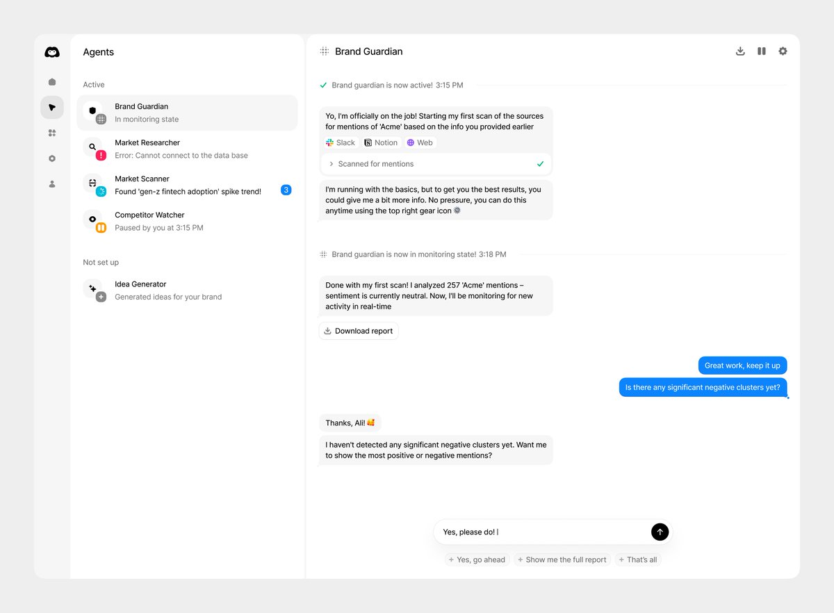 chat with agents