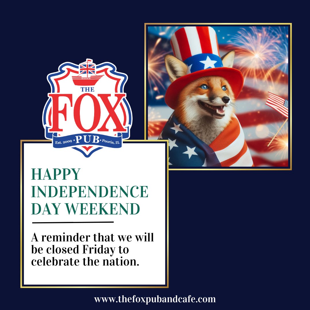 mailchi.mp/thefoxpubandca… 
#PeoriaIL #PeoriaRestaurants #PeoriaIllinois #HopHopHooRay #TheFoxPupPeoriaIL #PeoriaCraftBeer #PeoriaPubs #DiscoverPeoria