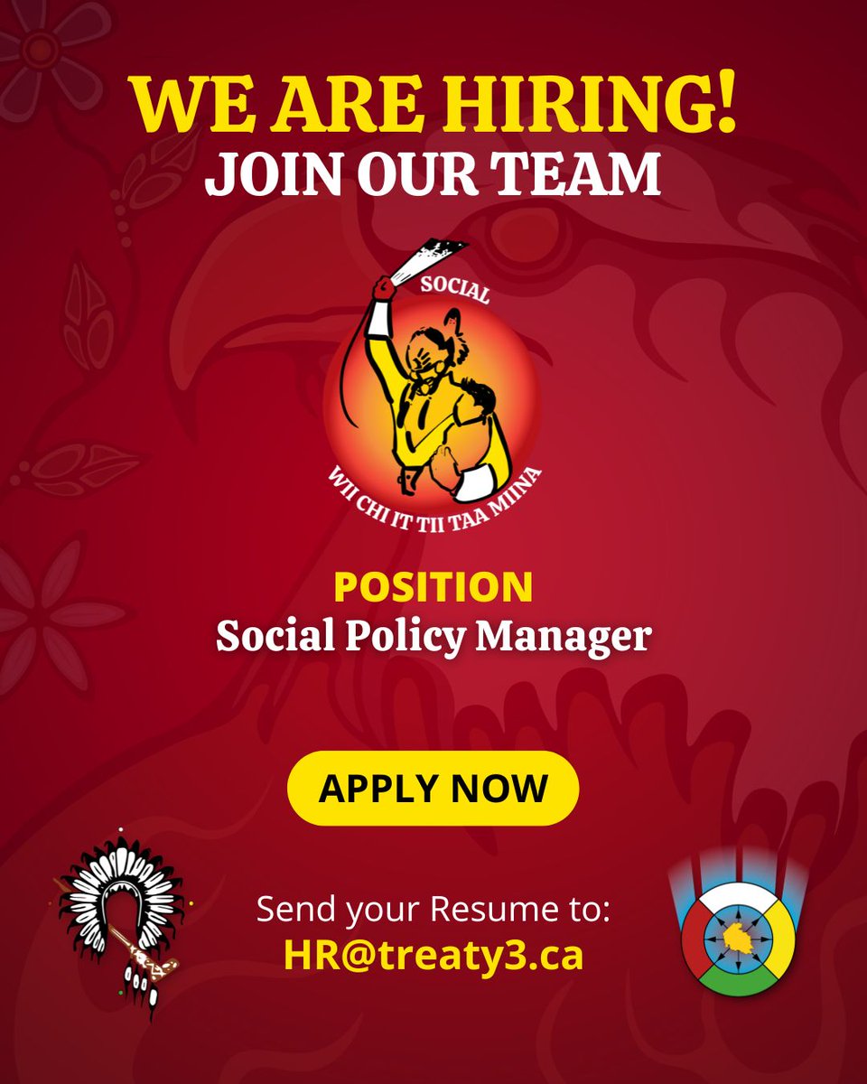 🚨 Employment Opportunity! 🚨

Position: Social Policy Manager
Salary: 78,000 - 83,500
Location: Kenora, ON

🔗 gct3.ca/jobs/social-po…

✅ Under the supervision of the Social Director, the Social Policy Manager will undertake program evaluation, research and surveillance