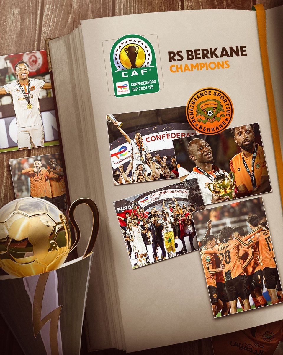 CAFCLCC_ar's tweet image. حكاية بطل في صور 🏆🤩
عندما توج نهضة بركان بـ كأس الكونفدرالية للمرة الثالثة في تاريخه 🟠⚫️
#TotalEnergiesCAFCC