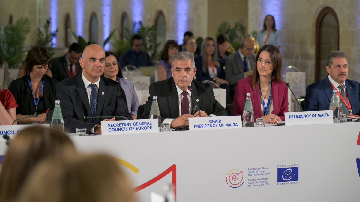MaltaCoE's tweet image. Under 🇲🇹's Presidency of the @CoE, politicians & experts from 50+ countries met in Valletta for the 1st-ever Informal Ministerial to mark 15 years of the #LanzaroteConvention.
They urged stronger cooperation to protect children from sexual abuse & exploitation.
#MTCoE2025