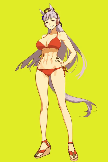 #Goldship #ゴールドシップ #umamusume アニメ版見てたけどゴールドシップこれくらいのガタイでしたよ(幻覚) 黙ってればパーフェクト美人だけどこれでドロップキックしてくるしトレーナーは吹っ飛ばされる 腹筋はバキバキとする(重要)