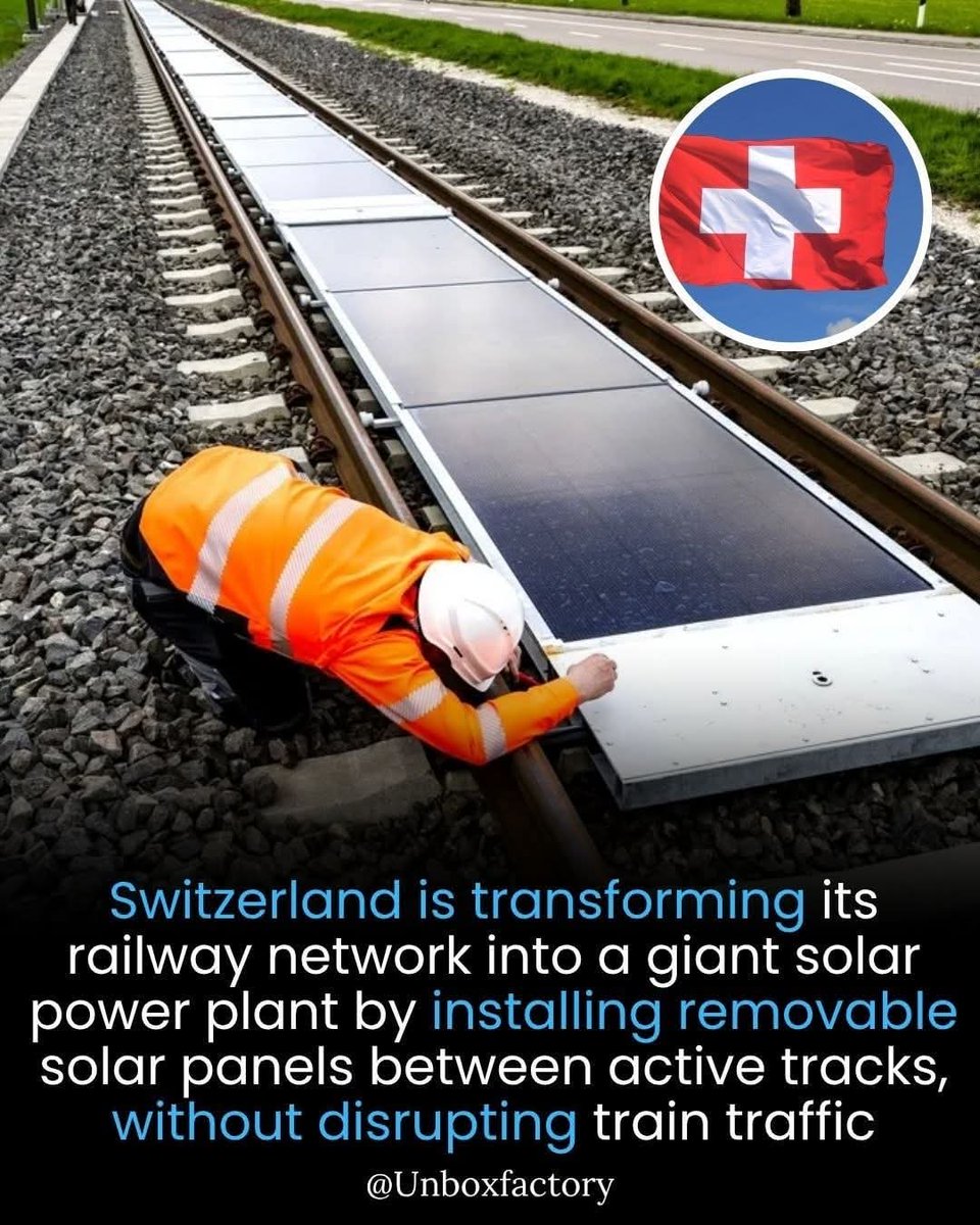 Swiss solar at the rail track.