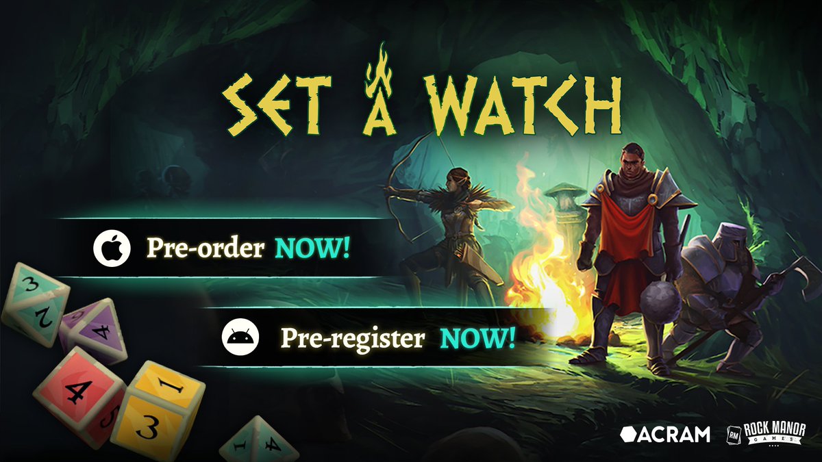 The digital adaptation of Set a Watch is coming soon to mobile - and you can be among the first to join the fight! 🔥

Adventurers, the fire is lit and the enemies of the realm are stirring… ⚔️ Prepare your dice, your watch begins soon.

📲 Tap below to choose your platform and